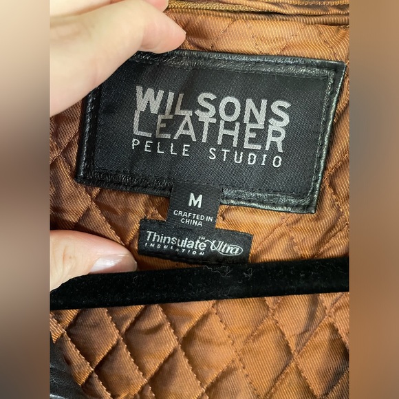 Wilson's Leather Pelle Studio Sz M Woman's Leather Jacket W/ Thinsulate - Picture 3 of 8